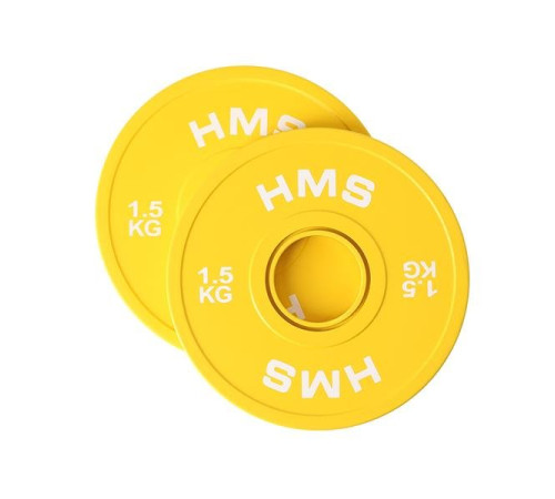 Диски олімпійські HMS CBRS15, 2 x 1,5 кг, жовті Диски олімпійські HMS CBRS15, 2 x 1,5 кг, жовті