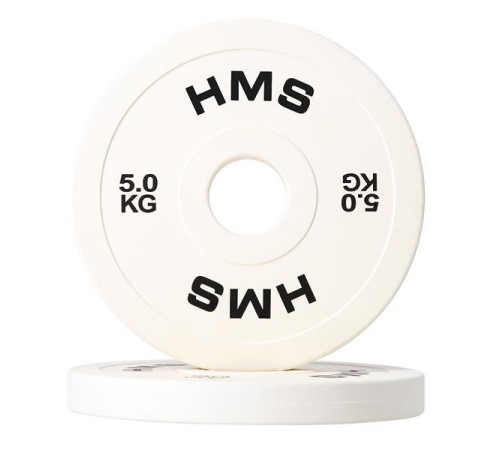 Диски олімпійські HMS CBRS50 2 x 5 кг, білі