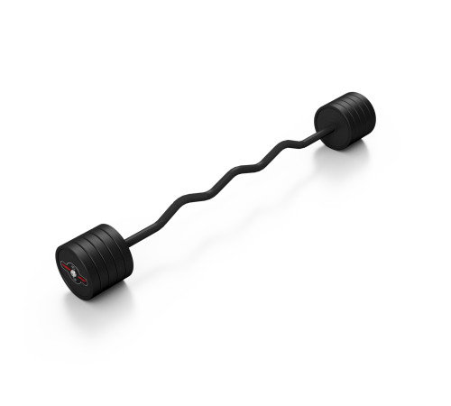 Штанга Steel Rubber Curl 45 кг чорна - Marbo Sport Штанга Steel Rubber Curl 45 кг чорна - Marbo Sport