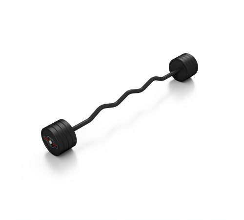 Штанга Steel Rubber Curl 35 кг чорна - Marbo Sport Штанга Steel Rubber Curl 35 кг чорна - Marbo Sport