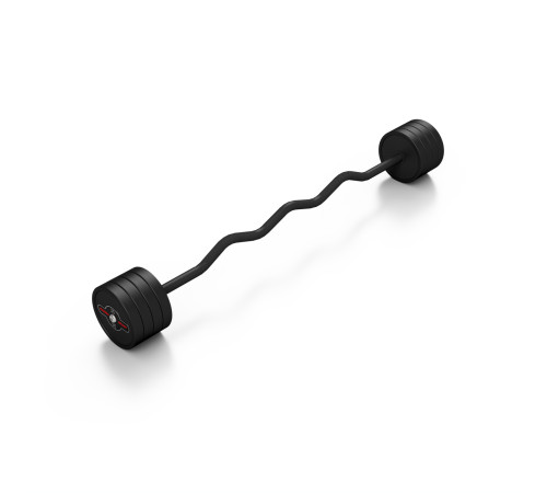 Штанга Steel Rubber Curl 35 кг чорна - Marbo Sport Штанга Steel Rubber Curl 35 кг чорна - Marbo Sport