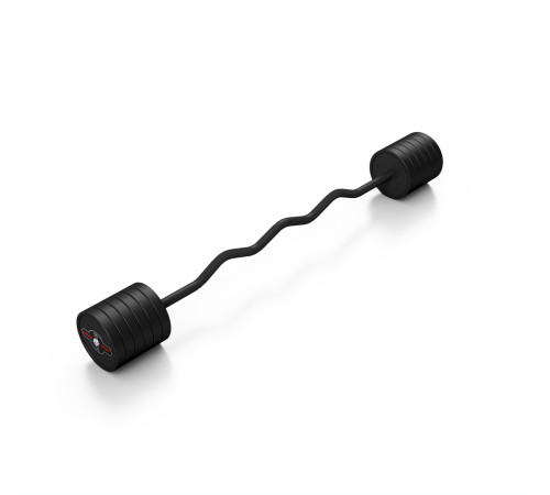 Штанга Steel Rubber Curl 55 кг чорна - Marbo Sport Штанга Steel Rubber Curl 55 кг чорна - Marbo Sport