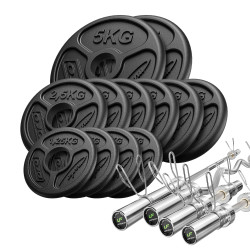 Грифи та диски олімпійські Marbo Sport MW-65kg-OLI 65 кг