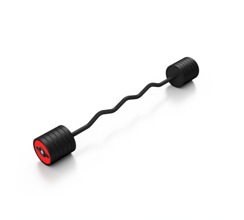 Штанга Steel Rubber Curl 50 кг червона - Marbo Sport Штанга Steel Rubber Curl 50 кг червона - Marbo Sport
