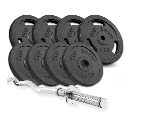 Набір STRONG 37 кг з W-подібним грифом Набір STRONG 37 кг з W-подібним грифом