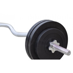 Штанга з гумовими дисками RN-Sport W-подібна 50 кг