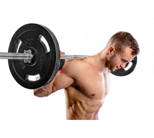Набір STRONG 119 кг з прямим, W-подібним і гантельними грифами Набір STRONG 119 кг з прямим, W-подібним і гантельними грифами