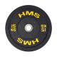 Диск олімпійський HMS HTBR15 15 кг, чорно-жовтий