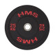 Диск олімпійський HMS HTBR25 25 кг, чорно-червоний