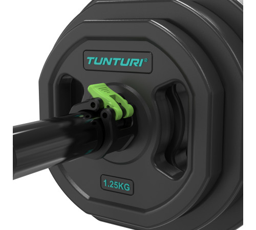 Набір штанги та обтяження Tunturi Aerobic Pump 20 кг, чорний