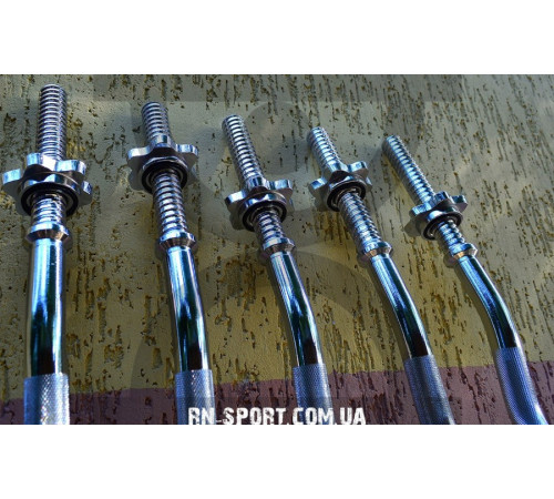 Гриф для штанг W-подібний, хромований RN Sport 1.2 м, 25 мм