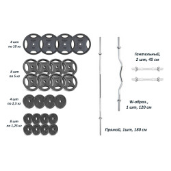 Грифи та диски RN-Sport 100 кг