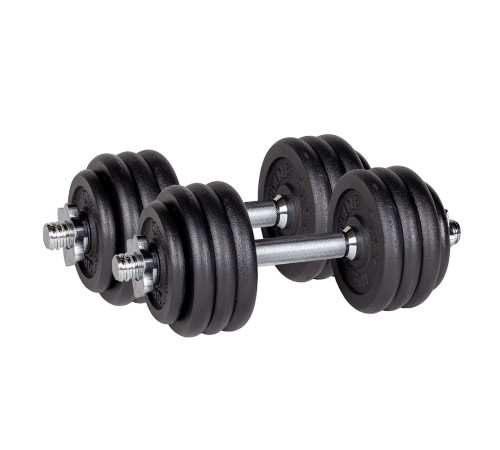 Короткі грифи InSPORTline Castblack 2х21 кг + набір обважнювачів Короткі грифи InSPORTline Castblack 2х21 кг + набір обважнювачів