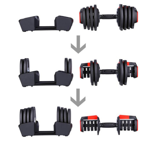 Гантелі 3в1 20 кг HMS SGR18 PRO SET Гантелі 3в1 20 кг HMS SGR18 PRO SET