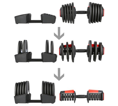 Набір з гантелями 2в1 40 кг HMS SGR40 PRO SET Набір з гантелями 2в1 40 кг HMS SGR40 PRO SET