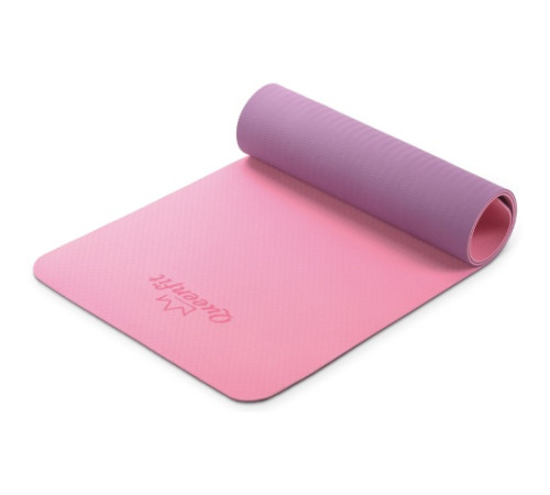 Килимок (мат) для фітнесу та йоги Queenfit Premium TPE 0,6 см рожево-фіолетовий Килимок (мат) для фітнесу та йоги Queenfit Premium TPE 0,6 см рожево-фіолетовий