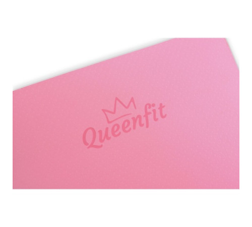 Килимок (мат) для фітнесу та йоги Queenfit Premium TPE 0,6 см рожево-фіолетовий Килимок (мат) для фітнесу та йоги Queenfit Premium TPE 0,6 см рожево-фіолетовий