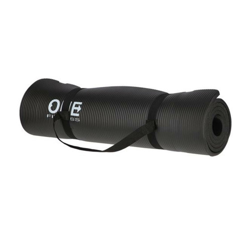 Килимок для йоги YM30 ONE FITNESS - чорний