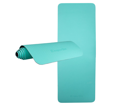 Килимок для фітнесу inSPORTline Doble 173x61x0,6 cm - м'ятно-чорний Килимок для фітнесу inSPORTline Doble 173x61x0,6 cm - м'ятно-чорний
