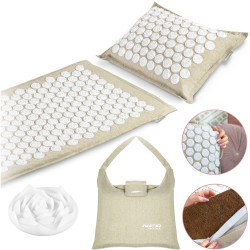 Акупунктурний килимок з шипами Neo-Sport NS902 сіро-білий