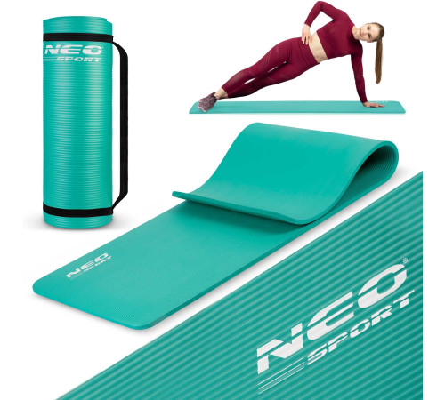 Килимок для тренувань потовщений 183 x 60 см Neo-Sport - 192301 бірюза Килимок для тренувань потовщений 183 x 60 см Neo-Sport - 192301 бірюза