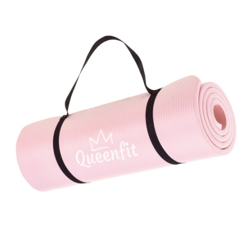 Килимок (мат) для фітнесу та йоги Queenfit NBR 1,5 см рожевий Килимок (мат) для фітнесу та йоги Queenfit NBR 1,5 см рожевий