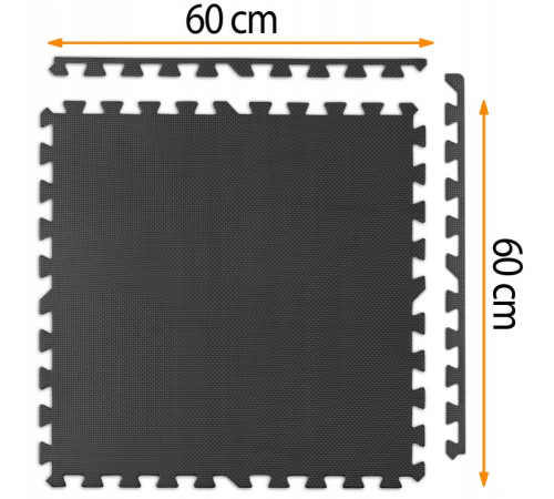 Килимок для фітнесу Neo-Sport 192401 180 х 120 см, чорний