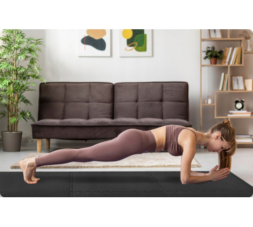 Килимок для фітнесу Neo-Sport 192401 180 х 120 см, чорний