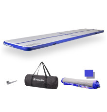 Килимок надувний Airtrack inSPORTline Airstunt 500x100x10 см, біло-синій