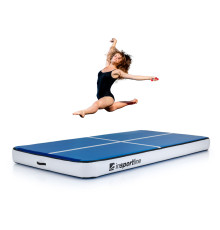 Килимок надувний гімнастичний inSPORTline Aircase 280x140 см синьо-білий