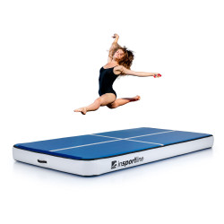 Килимок надувний гімнастичний inSPORTline Aircase 280x140 см синьо-білий
