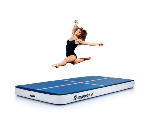 Килимок надувний гімнастичний inSPORTline Aircase 280x140 см синьо-білий
