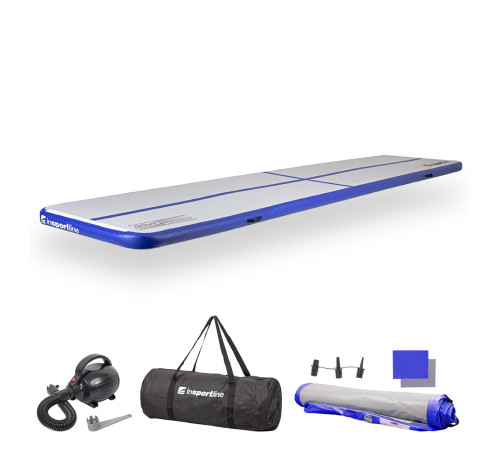 Килимок надувний Airtrack inSPORTline Airstunt 500x100 см сіро-синій