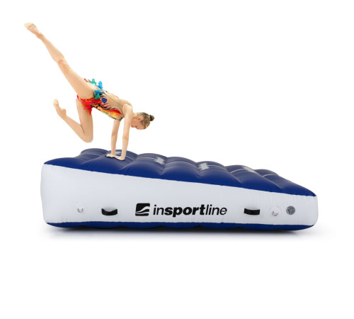 Килимок надувний гімнастичний inSPORTline Airincline 200x200 см, біло-синій