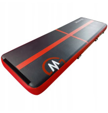 Матрац надувний гімнастичний MASTER 300x100x20 см, чорно-червоний
