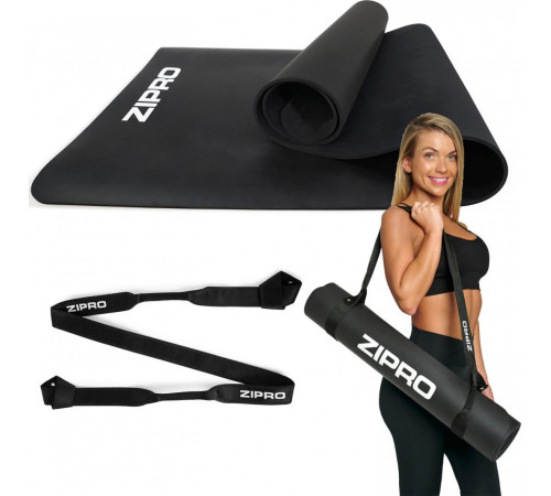 Килимок Zipro Natural Rubber 183x61x0,6 см з ремінцем для йоги Килимок Zipro Natural Rubber 183x61x0,6 см з ремінцем для йоги
