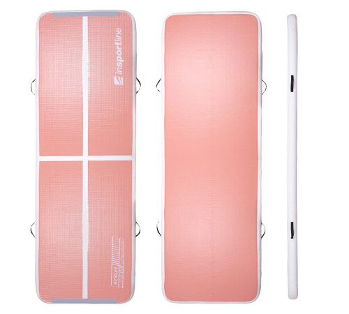Килимок надувний Airtrack inSPORTline Airstunt 300x100x10 см, рожевий