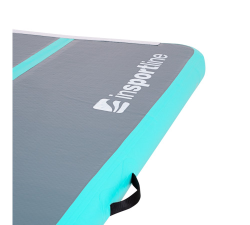Килимок надувний Airtrack inSPORTline Airstunt 300x100x10 см, сіро-бірюзовий