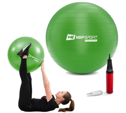 Фітбол Hop-Sport 65 см зелений + насос