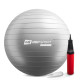 Фітбол Hop-Sport 65 см сріблястий + насос