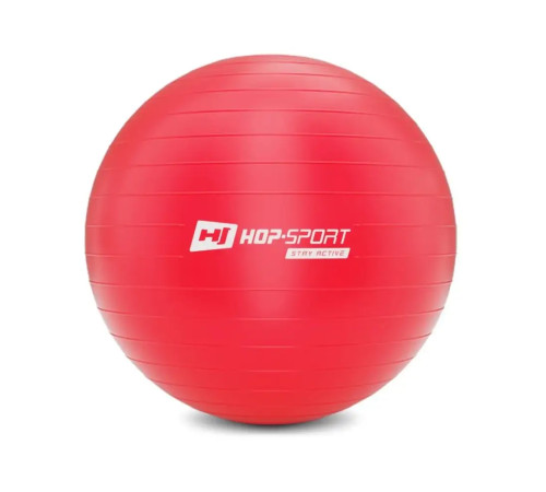 Фітбол Hop-Sport 65 см червоний + насос