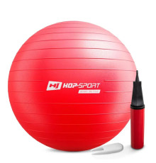 Фітбол Hop-Sport 65 см червоний + насос