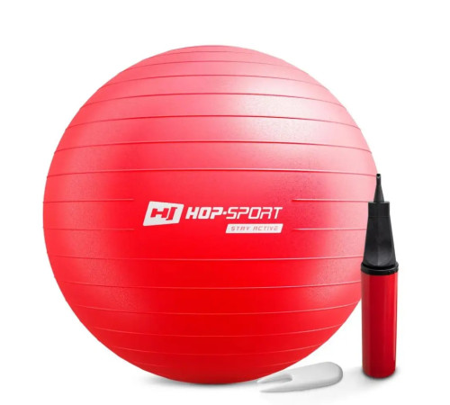 Фітбол Hop-Sport 65 см червоний + насос