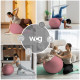 М'яч для фітнесу WCG 55 Anti-Burst 250 кг рожевий + насос