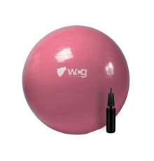 М'яч для фітнесу WCG 65 Anti-Burst 250 кг персиковий + насос