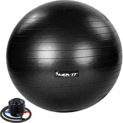 Гімнастичний м'яч з насосом Movit 85 cm - чорний 