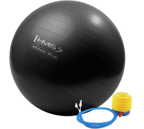 Гімнастичний м'яч HMS YB02 Anti-Burst 65cm (17-42-122) - чорний