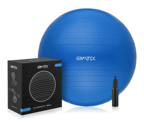 Фітбол Gymtek 65 см синій + насос Фітбол Gymtek 65 см синій + насос