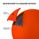 М'яч для фітнесу (фітбол) WCG 55 Anti-Burst 300кг оранжевий + насос