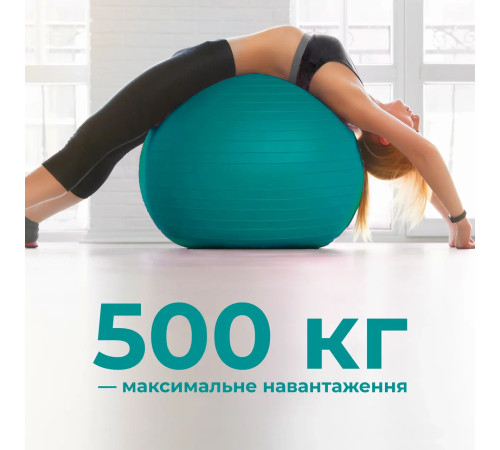 М'яч для фітнесу (фітбол) WCG 65 Anti-Burst 300кг бірюзовий + насос М'яч для фітнесу (фітбол) WCG 65 Anti-Burst 300кг бірюзовий + насос